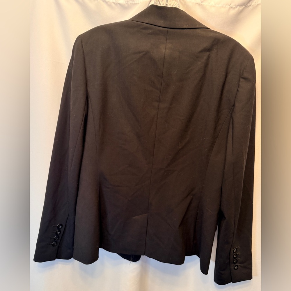 NWT Casual Corner Women's Size 10 Black Stretch Wool Blazer Wool Spandex Classic - Picture 6 of 10